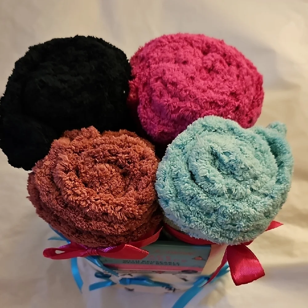 Betsey Johnson Hair Wraps/Towels 4-Pack